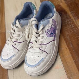 Zara Kids Sneakers with Cartoon in Cream and Blue